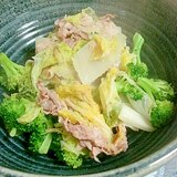 ブロッコリー入り！白菜と豚肉の蒸し煮